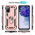 thumbnail image 2 of Samsung Galaxy S20 FE Case with 360 Rotating Ring Holder, Dteck Hybrid Rugged Shockproof Case Compatible Magnetic Car Mount Ring Grip Kickstand Cover for Samsung Galaxy S20 Fan Edition 5G, Rosegold, 2 of 7