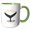 Green/White, variant on 3drose, Hawaii Territory Marine Mammal the Humpback Whale, 15oz Mug