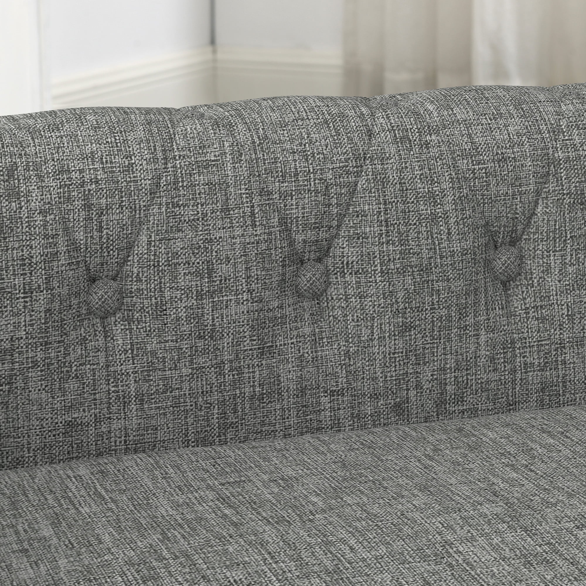 Jopath Dog Sofa, Durable Elevated Dog Sofa Bed Fashionable Linen Fabric Rectangular Pet Bed for Small and Medium-Sized Dogs Light Grey