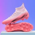 thumbnail image 2 of Yiomxhi High-Top Soccer Cleats for Men, Younth Adult Lightweight Football Shoes with Ankle Support, Breathable Outdoor Turf Cleats for Training and Matches, Long Studs and Short Studs, 2 of 7