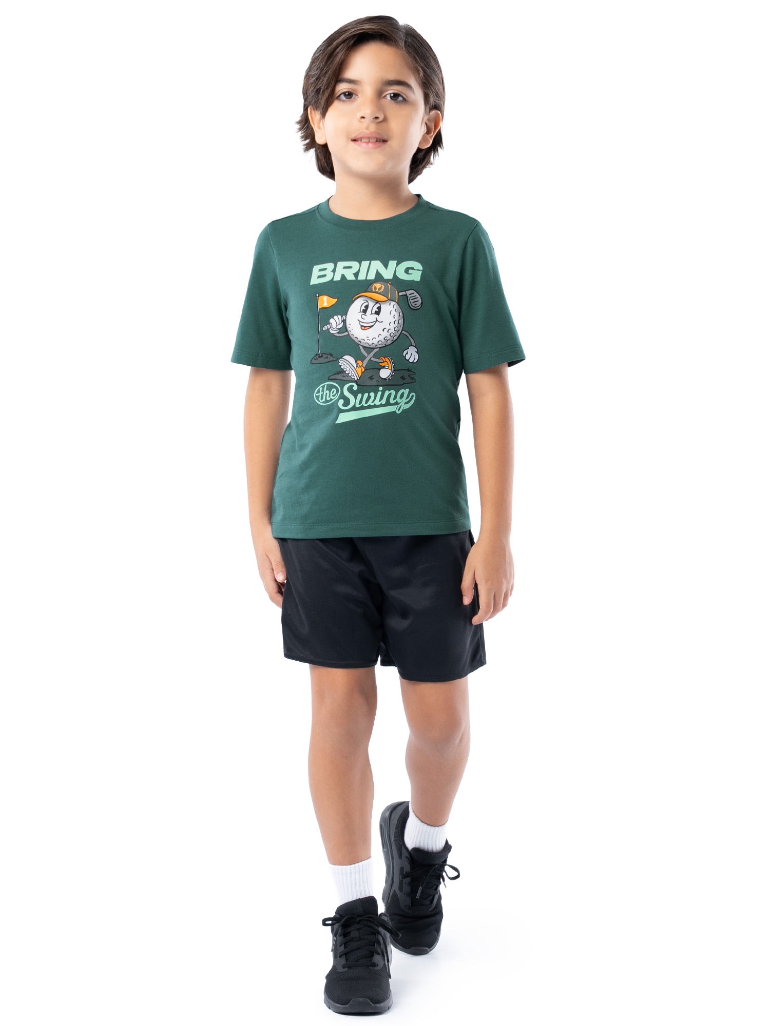 Athletic Works Boy's Short Sleeve Graphic T-Shirt, Sizes 4-18 & Husky