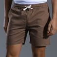 thumbnail image 2 of Linfrsh Men's Slim Fit Lightweight Comfort Stretch Casual Athletic Short Brown,2XL, 2 of 5