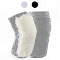 thumbnail image 1 of Women's Knee Sleeves, Thick Fleece-Lined Gray Wool Pair for Comfort and Warmth, 1 of 5