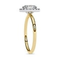 thumbnail image 4 of IGI Certified Lab Grown Diamond Halo Solitaire Engagement Rings for Women, Center 8x6mm Oval Cut Anniversary Wedding Rings In 14K Solid Yellow Gold F-G, VS-SI Quality (1.25 Cttw) Ring Size-6, 4 of 7