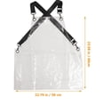 thumbnail image 5 of Delantales de estilista de salón delantal transparente delantales de plástico delantal de barbero delantal transparente de estilista delantal de trabajo con correa cruzada ajustable, 5 of 5
