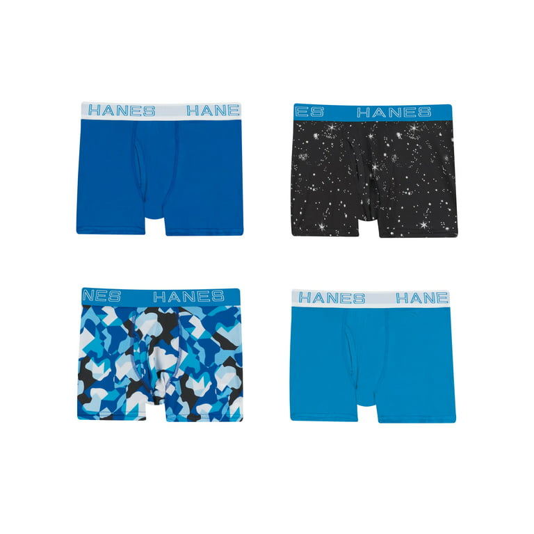Supreme Hanes Boxer Briefs Black Underwear S-XL (4 in 1 Pack)
