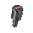 thumbnail image 4 of sweethay Dual USB Auto Vehicle Car Charger QC 3.0 Adaptador de carga rápida 65W 5V 4.2A de coche con puertos duales USB-A USB-C Electrónica Negro, 4 of 6