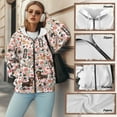 thumbnail image 7 of SCRAWLGOD Dachshund Flowers Full Zip Up Oversized Hoodies for Women Athleisure Drawstring Sweatshirt Drawstring Hooded Sweater Fall Winter Fashion Essentials, 4XL, 7 of 7