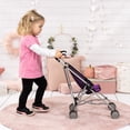 thumbnail image 6 of Bayer Design: Doll Buggy - Purple & Fairy - Play Umbrella Push Stroller, Accessory For Dolls Up To 18", Quick-Fold, Dual Wheels, Seat Belt, Kids 3+, 6 of 10