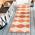 thumbnail image 2 of Safavieh Courtyard Elwyn Geometric Indoor/Outdoor Runner Rug, Beige/Terracotta, 2'3" x 8', 2 of 9