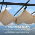 thumbnail image 5 of Sunjoy Outdoor Pergola 9 x 12 ft. Patio Black Steel Frame Pergola with Retractable Beige Canopy Shade for Backyard, Garden Activities, 5 of 11