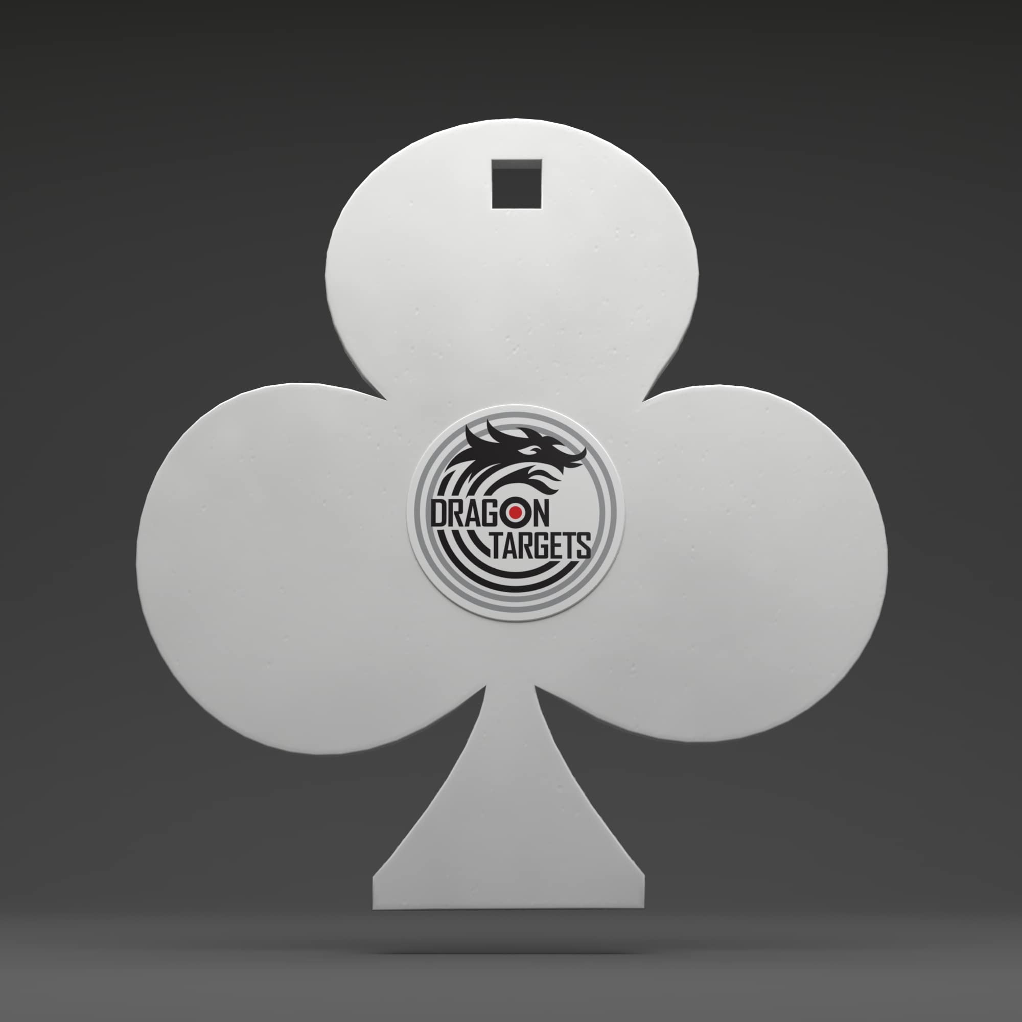 Dragon Targets  3/8 inch Thick Laser Cut Poker Club, Painted AR500 Steel Targets Made in USA, (Club)