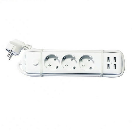 

Huaai Electrical Tools A 4X 3-Way Connection And Multi-Socket 2.3 1.7 M With Usb Port Cable Board Extension Power Small Appliances White