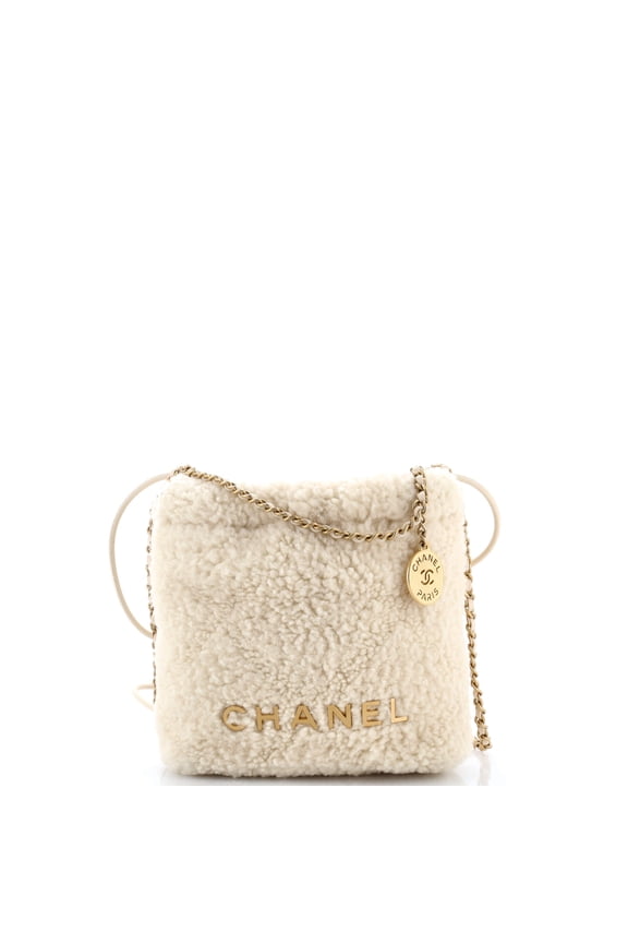 Pre-Owned 22 Chain Hobo Shearling Mini By Rebag