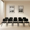 thumbnail image 3 of Guyou Black Stackable Conference Room Chairs Set of 5, Armless Mesh Reception Chair, Ergonomic Office Chair with Back, Visitor Chairs for Conference Room Training Room Waiting Room School, 3 of 9
