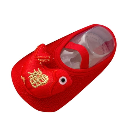 

Baby Shoes Children Toddler Boys And Girls Floor Non Warm Comfortable Chinese New Year Style Rabbit Tiger Pattern Casual Shoes (6 Months-12 Months)