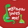 thumbnail image 4 of Inktastic My PawPaw Grandpa Loves Me Dinosaur Boys Baby Bib, 4 of 4