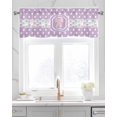 thumbnail image 2 of Pink Bow Kitchen Valances for Windows Farmhouse Linen Window Valance Curtain for Living Room Window Treatment Modern Cartoon Cute Funny Dots Striped Valance Rod Pocket Topper Drape, 42 x 12 Inch, 2 of 6