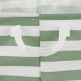 thumbnail image 2 of DII Laundry Collection, PE Coated Collapsible Bin, Artichoke Green Stripe, Laundry Hamper, 2 of 3