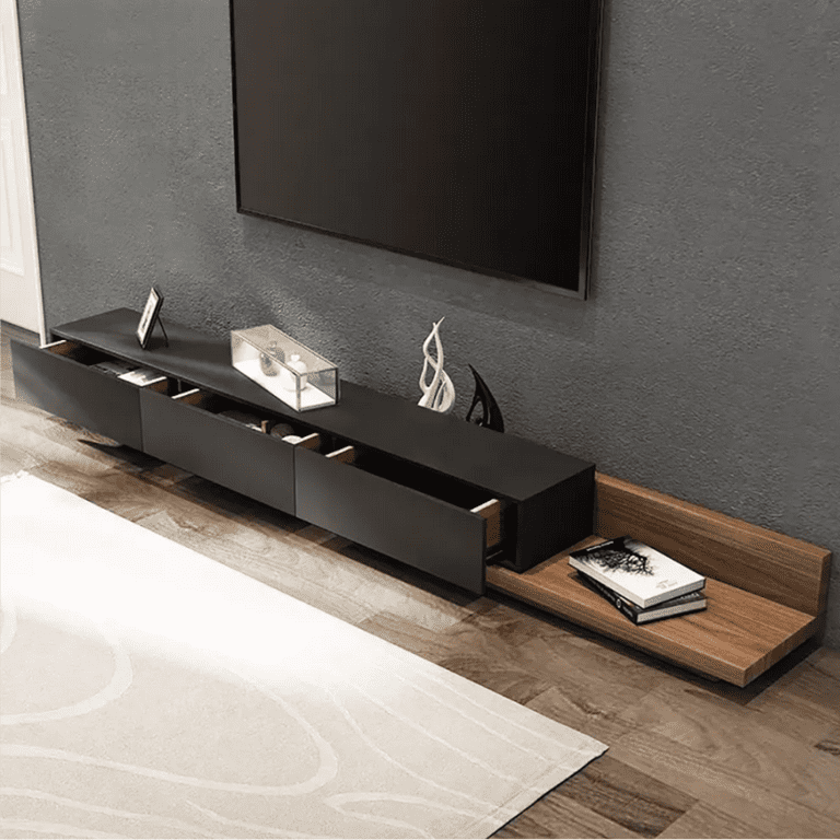 modern extra long tv stand