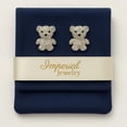 thumbnail image 3 of Aretes De Ositos Con Zirconia, Para Mujer De Plata 925, 3 of 5