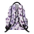 thumbnail image 2 of KUIFORTI Purple Watercolor Butterfly Girls School Bag Portable Kids Bookbag with Shoulder Straps Casual for Elementary Middle School Students Daily Use, 2 of 7