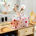 thumbnail image 6 of Red Pink Stars Translucent Plastic Cans Storage Canisters with Lid Set of 2, 6 of 7