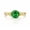 Rose Plated, variant on Emerald & Diamond Engagement Ring, 925 Sterling Silver Twisted Vine Band Ring, May Birthstone Ring, Minimalist Ring, Nature Inspired Ring, Handmade Jewelry
