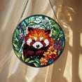 thumbnail image 5 of Cute Red Panda Glass Suncatcher, Wildlife Window Art for Animal Lovers, Unique Glass Decor for Bedroom, Living Room, or Office Space, 5 of 5