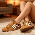 thumbnail image 6 of BERANMEY Women's Retro Fashion Sneakers Comfortable Casual Anti Slip Platform Low-Top Sneakers Lace Up Memory Foam Tennis Walking Skate Shoes, 6 of 8