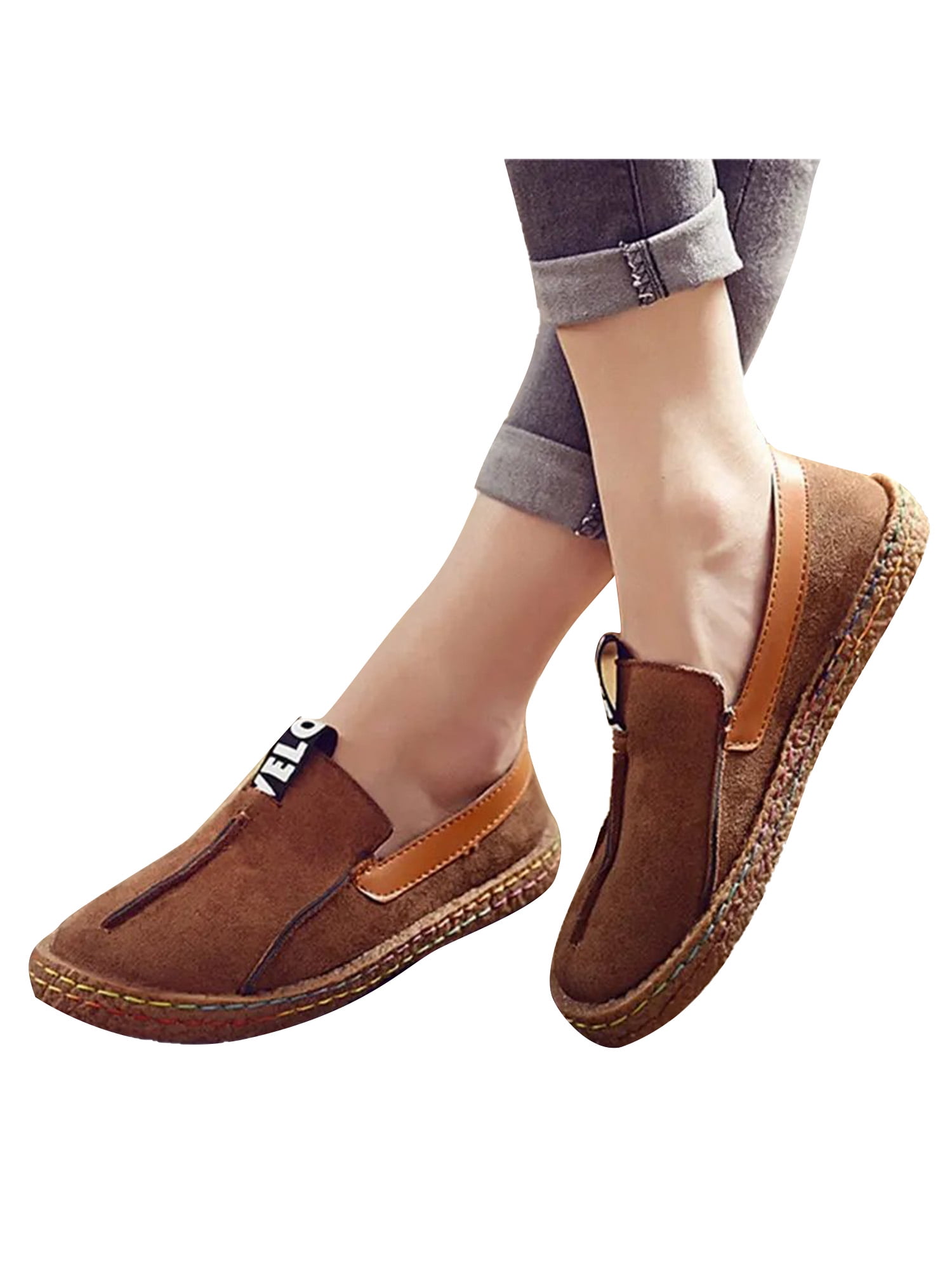 Womens Ladies Slip On Suede Driving Loafers Leather Moccasins Flats Casual Shoes Womens Ladies Slip On Suede Driving Loafers Leather Moccasins Flats Casual Shoes