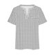 thumbnail image 5 of Camisetas Casuales de las Mujeres Largo Casual Impreso Cuello Redondo Suelto Top, Camiseta de Verano de Manga Corta, 5 of 5