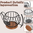 thumbnail image 3 of AEVXKHI Coffee Pod Holder Organizer, Teapot Coffee Capsule Holder, K Cup Holder with Wooden Base, Wire Coffee Storage Basket, Cafe Bar Accessories, 3 of 11