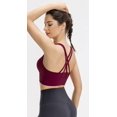 thumbnail image 3 of SURJDE Women's Strappy Sports Bra Medium Support Workout Training Top, 3 of 6