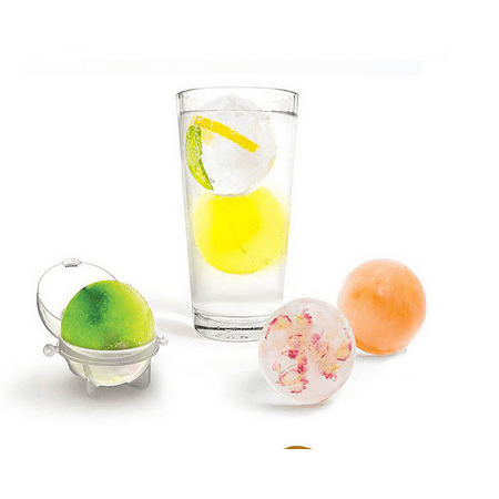Round Ice Cube Ball Maker Sphere Molds For Whisky Party Cocktails Set of 4