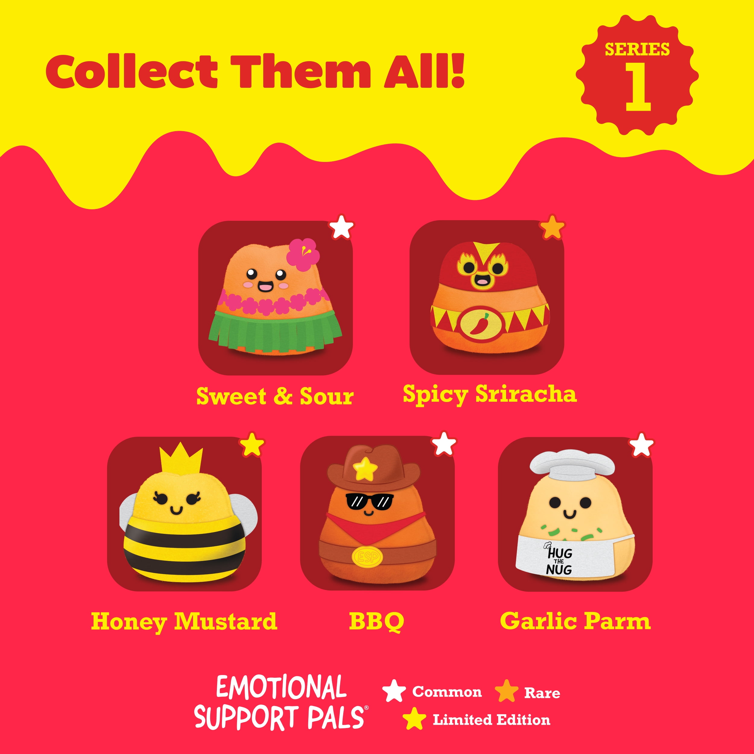 Emotional Support Pals Nugget Blindbox - Cute Stuffed Animals & Toys - Includes 1 Plush Nugget