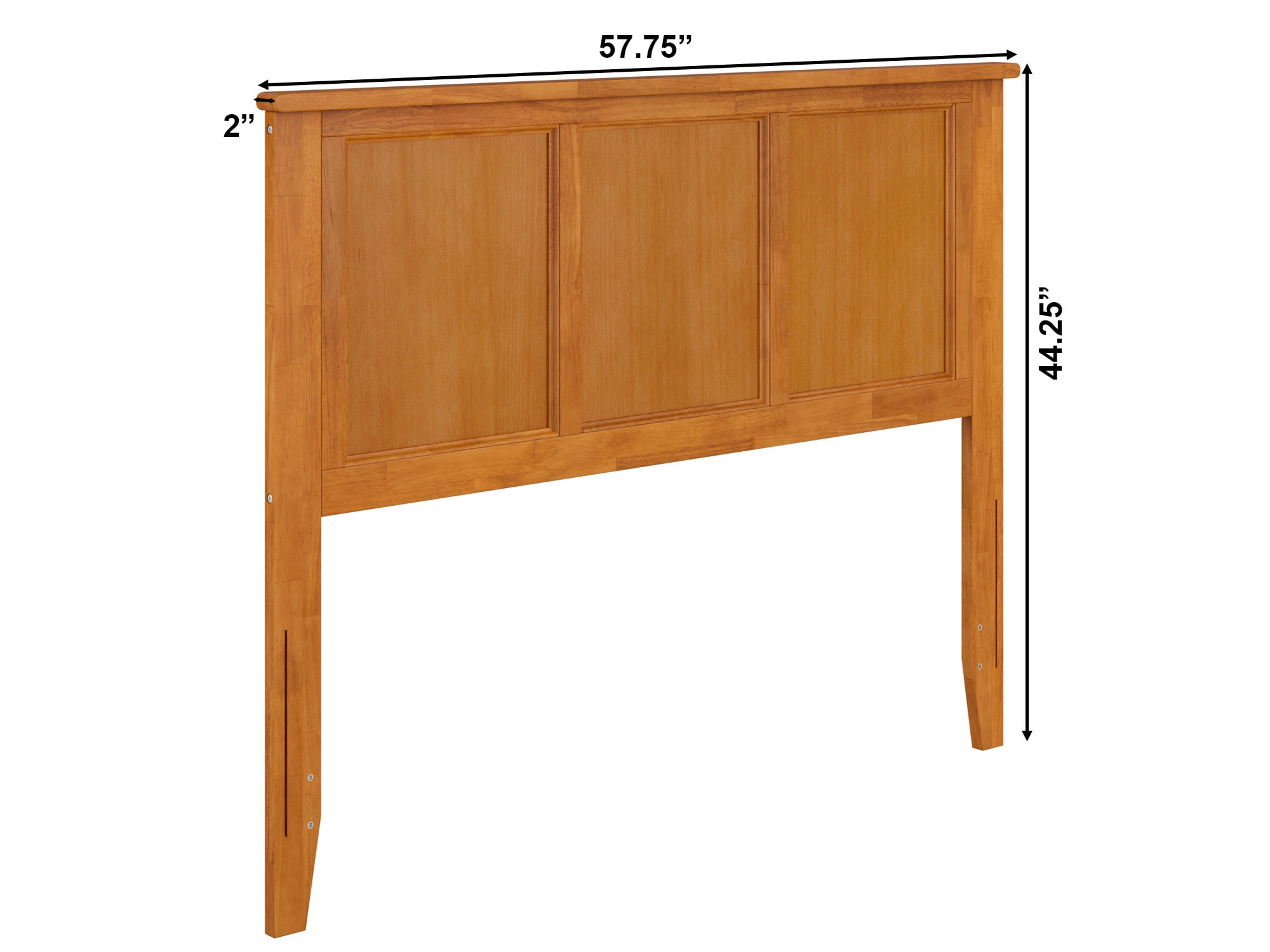 AFI Madison Full Solid Wood Panel Headboard, Light Toffee