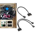 thumbnail image 2 of Qisuw SATA 15 Pin to 3 Pin/4 Pin Laptop Motherboard CPU Fan E*tension Cable 1/2 Cooling Fan Interface Adapter Durable, 2 of 16