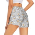 thumbnail image 4 of Picia Daisies Flowers Pattern Women's 2 in 1 Athletic Running Shorts High Waisted Workout Casual Gym Sweat Shorts with Comfy Liner Zipper Pockets-Medium, 4 of 9