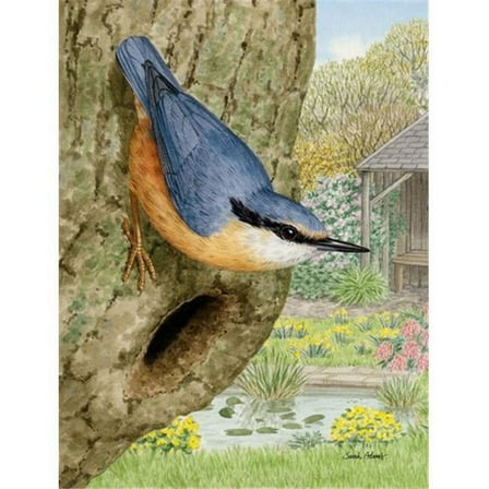 Red-Breasted Nuthatch Flag Canvas House Size
