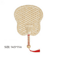 thumbnail image 3 of Under 10 Paper Fans set Handwoven Wheat Ancient Style Hand Fan, 3 of 4