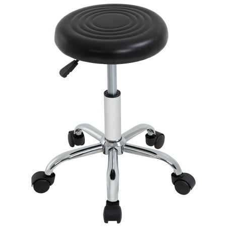Black Adjustable Hydraulic Rolling Swivel Stool Tattoo Facial Massage Salon
