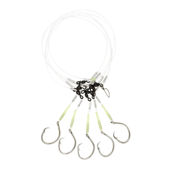 Rite Angler Deep Drop Grouper Snapper Rigs 13/0, 14/0, 16/0, 5 Hooks, 400lb Test Monofilament, Saltwater, Offshore, Deep Sea Fishing