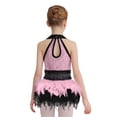 thumbnail image 2 of TSSOE Kids Girls Sequin Jazz Dance Outfit Sparkle Ballet Gymnastics Leotard Feather Skirt Dress Performance Dancewear Pink 14, 2 of 4