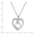 thumbnail image 2 of Collier en Argent Sterling CZ Mon Cœur à Vôtre 18 Pouces, 2 of 3