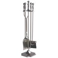 thumbnail image 3 of UniFlame, F-7547, 5-Piece Satin Pewter Fireplace Tools Set with Pedestal Place, 3 of 4