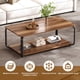 thumbnail image 4 of Mesa de Centro Moderna de Madera Natural Grain con Repisa Inferior – Estilo Contemporáneo para Sala de Estar Oficina, 4 of 13