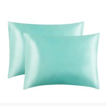 KQJQS Luxurious Simulated Silk Pillowcase - Set of 2, 20x26 Inches, With Envelope Closure, Perfect Gift for Women and Men