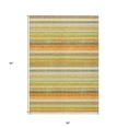 thumbnail image 3 of HomeRoots 561514 3 x 5 ft. Artichoke Green Striped Washable Non Skid Indoor Outdoor Rectangle Machine Woven Area Rug, 3 of 3