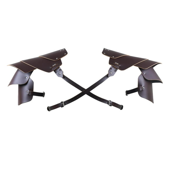Accesorio de disfraz de hombrera medieval Steampunk para hombre hombro medieval Marrón